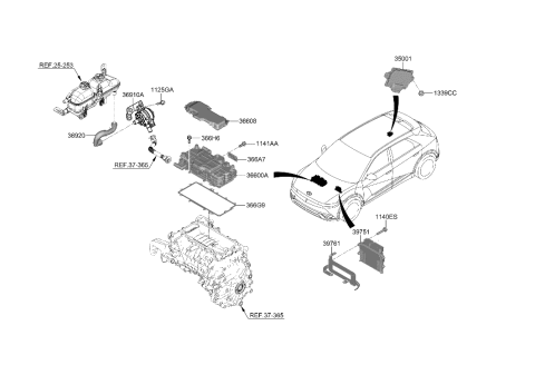 1991 Hyundai Elantra  COVER ASSY-INPUT Diagram for 366A71XAA0