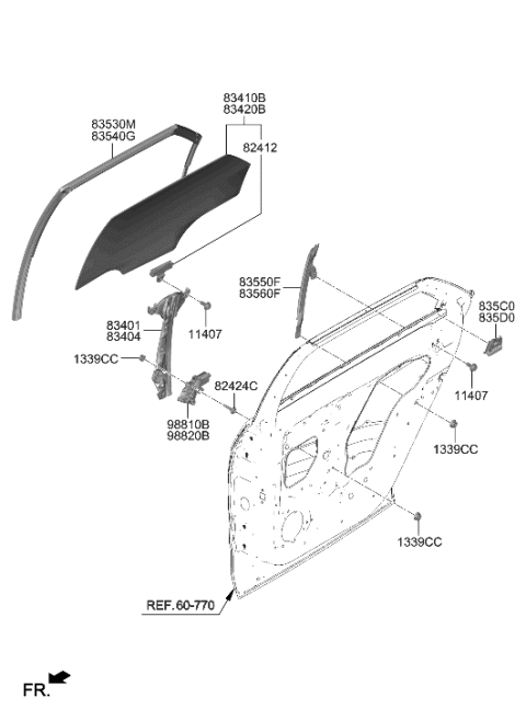 1991 Hyundai Elantra  BOLT-MOTOR MTG Diagram for 82424B5000