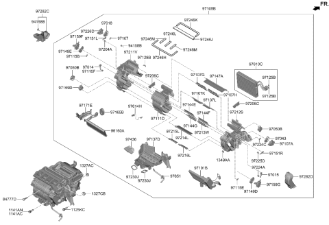 2016 Hyundai Azera  ARM-FLOOR DOOR Diagram for 97185GI000
