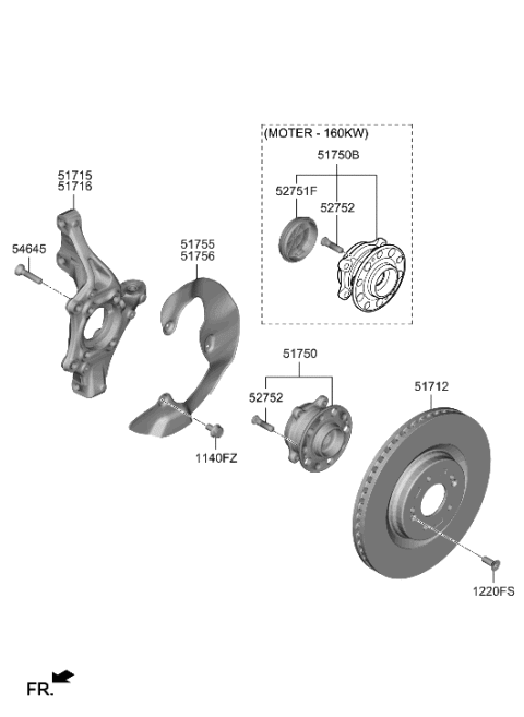 1991 Hyundai Elantra  Rear Bearing Sensor Diagram for 58980P2100
