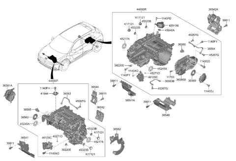 2016 Hyundai Azera  COVER ASSY-END Diagram for 365601XAB0