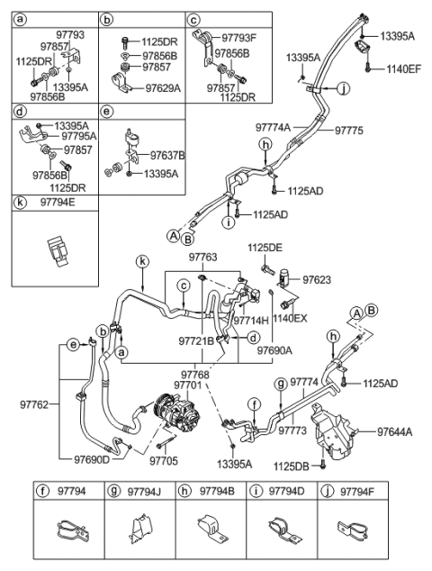2019 Hyundai Sonata Hybrid Pipe Assembly-Suction Diagram for 977733J010