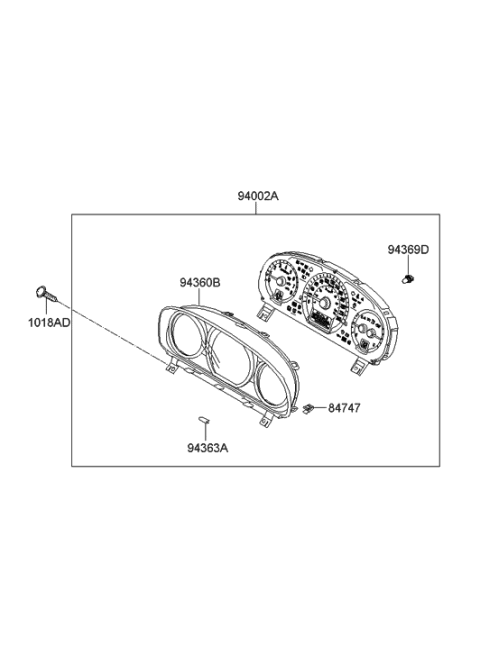 2021 Hyundai Elantra  Bulb Assembly Diagram for 943693J000