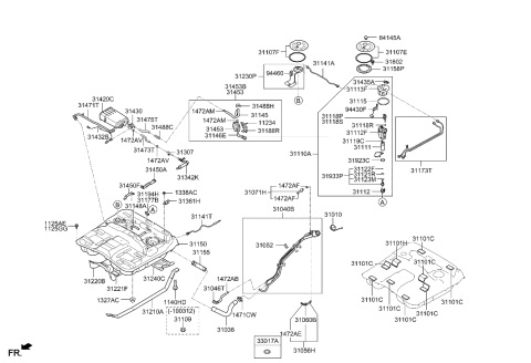 1998 Hyundai Tiburon  Holder Diagram for 313613J100