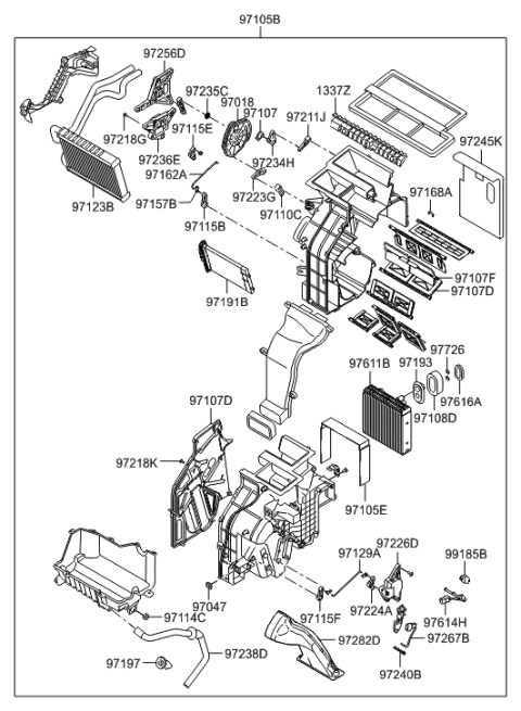 2021 Hyundai Elantra THERMISTOR Assembly-A/C EVAPORATOR Diagram for 976143J000