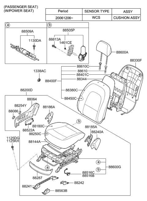 2021 Hyundai Elantra  Cover-Front Seat Mounting Front RH Diagram for 886753J0006T