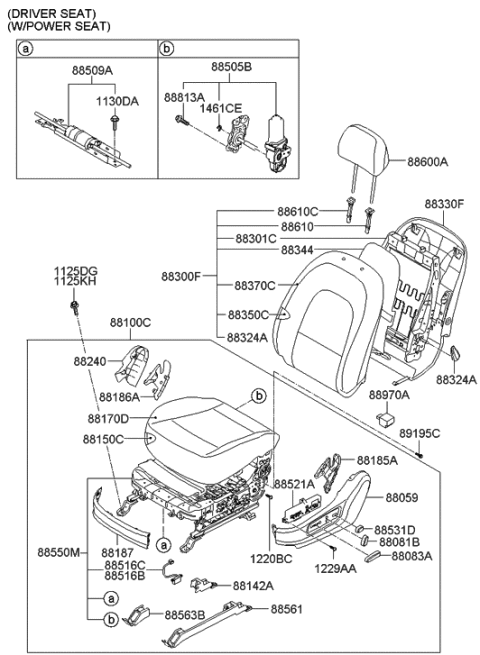 2000 Hyundai Tiburon  Cover-Anti Noise Diagram for 883443J000