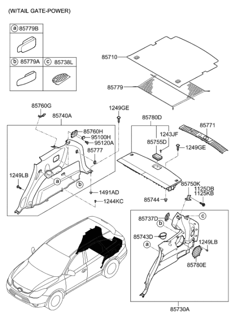 2021 Hyundai Elantra Bracket Assembly-LUGG Side Support, RH Diagram for 857453J000