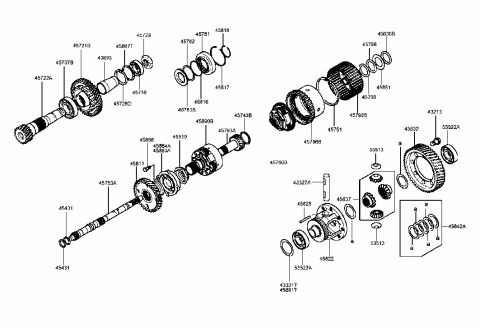1993 Hyundai Excel Ring-Snap Diagram for 4575139000