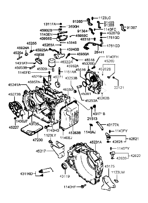 1988 Hyundai Excel  Bolt-FLANGE Diagram for 1140410401