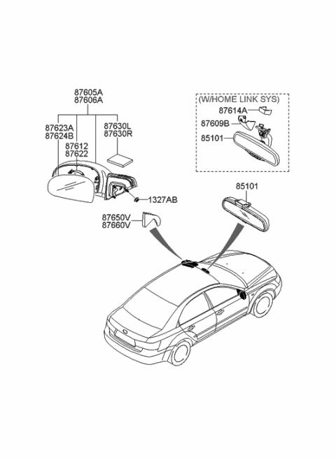 2013 Hyundai Genesis Cover Assembly-Front Door Quadrant Inner Diagram for 876603K020