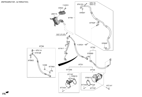 2014 Hyundai Azera Body Kit-Compressor Diagram for 97729K4000