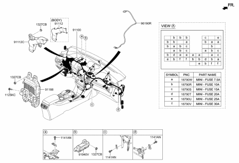 2022 Hyundai Genesis GV70 Cable Assembly-Usb Diagram for 96595G7000