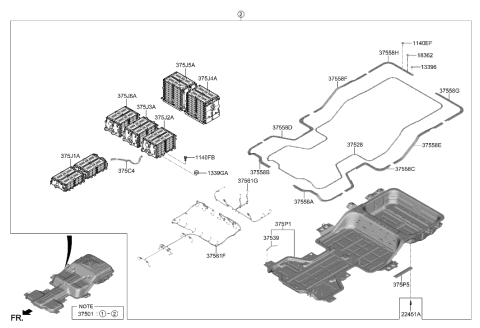 2022 Hyundai Genesis GV70  Bolt & Washer Assembly Diagram for 37535G7200