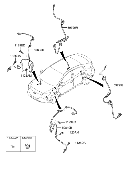 2014 Hyundai Azera  Wiring-E.P.B Connect Extension, LH Diagram for 59795G7300
