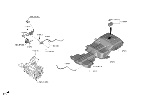2014 Hyundai Azera BRKT Diagram for 375V0G7500