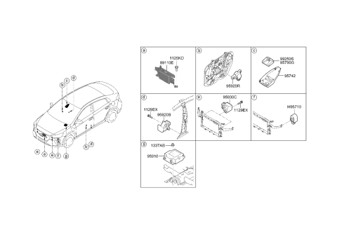 2014 Hyundai Azera  Bracket, LH Diagram for 99145G2000