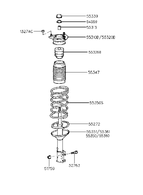 2007 Hyundai Santa Fe  Pipe Diagram for 5531329000