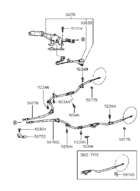 2011 Hyundai Santa Fe  Switch Assembly-Park Brake Diagram for 9383027000