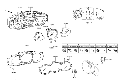 2007 Hyundai Santa Fe  Screw Diagram for 9421637000