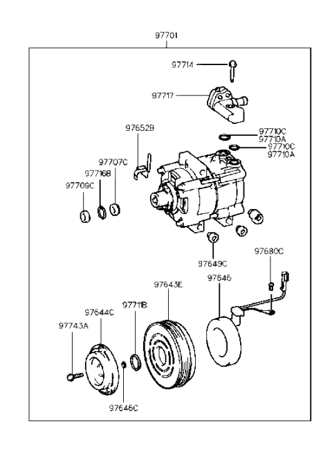 2009 Hyundai Santa Fe  Screw Diagram for 9768022200