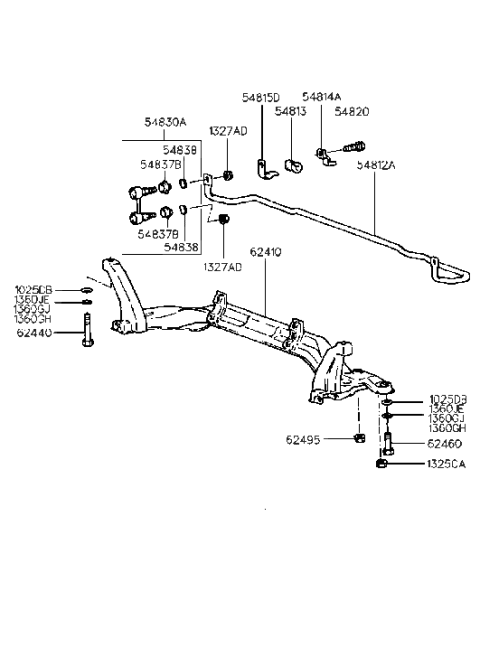 2009 Hyundai Santa Fe  Bar-Front Stabilizer Diagram for 5481127000