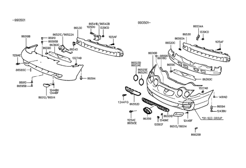 2009 Hyundai Santa Fe  Bolt Diagram for 1125110301