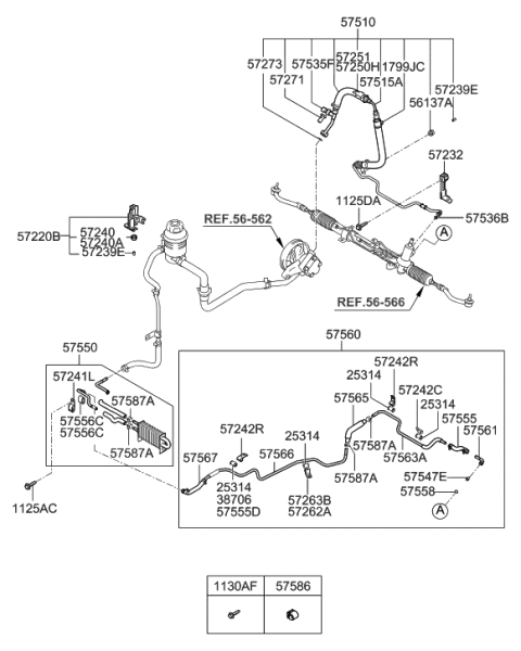 1997 Hyundai Sonata Clip-Tube Mounting Diagram for 575863J000
