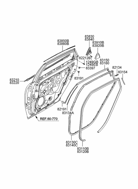 1996 Hyundai Sonata Tapping Screw Assembly-Nylon WASHE Diagram for 822903L000