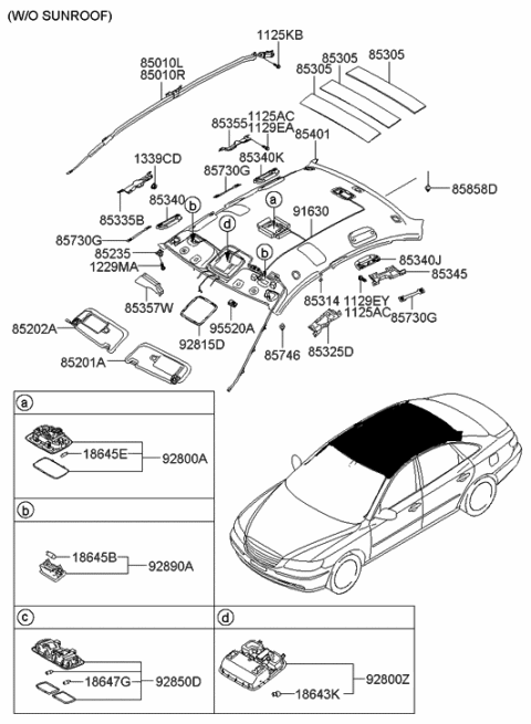 1995 Hyundai Sonata  Screw-Machine Diagram for 852893K100