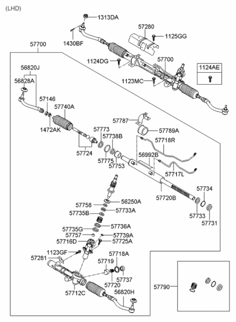 1998 Hyundai Sonata  Tube Assembly-Feed Diagram for 577183K000
