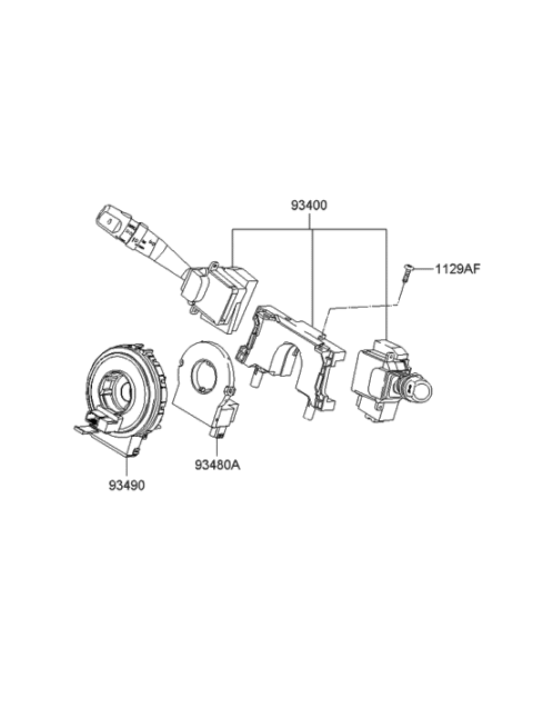 1998 Hyundai Sonata Angular Velocity Sensor Diagram for 934803L001