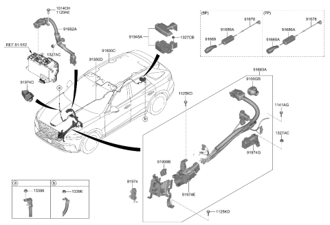 2019 Hyundai Accent  VEHICLE CONNECTOR-NORMAL CHARG Diagram for 91669GI530