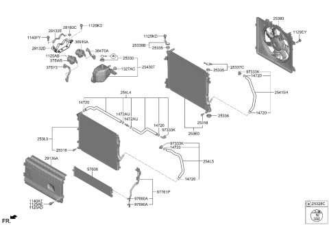 2019 Hyundai Accent  CAP ASSY-RADIATOR Diagram for 25330CU500