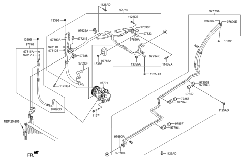 2013 Hyundai Sonata  Pipe Assembly-Suction & Liquid Diagram for 97770B8000