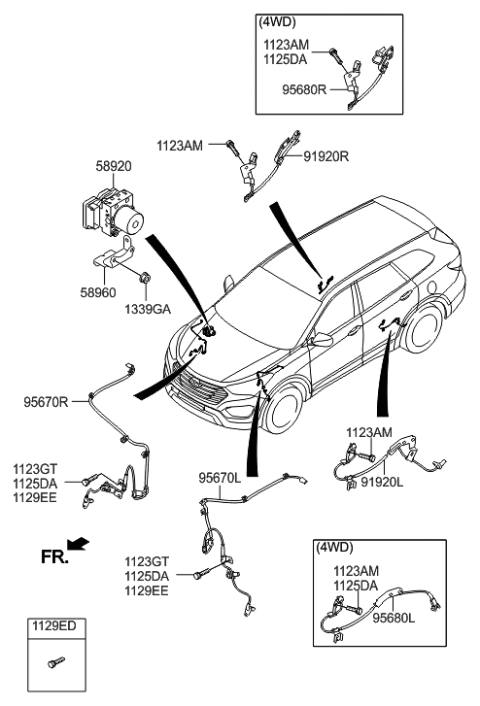 2013 Hyundai Sonata  Abs Pump Diagram for 58920B8700