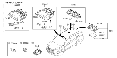 2013 Hyundai Sonata  Latch Diagram for 928262W000