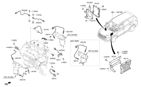 2014 Hyundai Sonata  Screw-Tapping Diagram for 1220406303