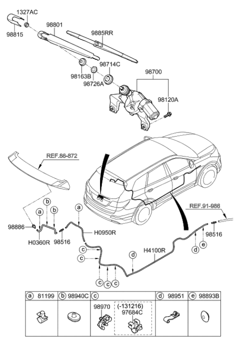 2014 Hyundai Sonata Nut-Hex Diagram for 987261G000