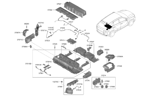 1997 Hyundai Elantra  Duct Assembly-Inlet Diagram for 37572M5000