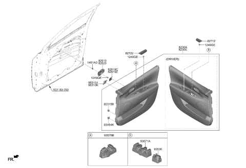 1996 Hyundai Elantra FASTENER Diagram for 86590A9000