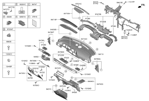 2023 Hyundai Genesis GV80 Lamp Assembly-Luggage & Glove Diagram for 92601M5000
