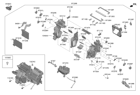 1995 Hyundai Elantra  Seal Diagram for 97201D5010