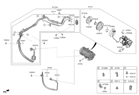 2022 Hyundai Kona N Clip-Pipe MTG Diagram for 97794H2000
