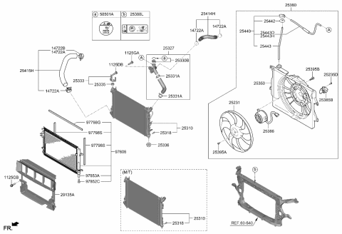 2007 Hyundai Elantra  SHROUD-Radiator Diagram for 25350H8050
