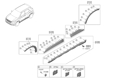 2018 Hyundai Kona Guard Assembly-Rear DEFLECTOR, RH Diagram for 86862K2000
