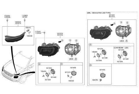 2007 Hyundai Elantra  DUST CAP ASSY-HEADLAMP Diagram for 92140J7000