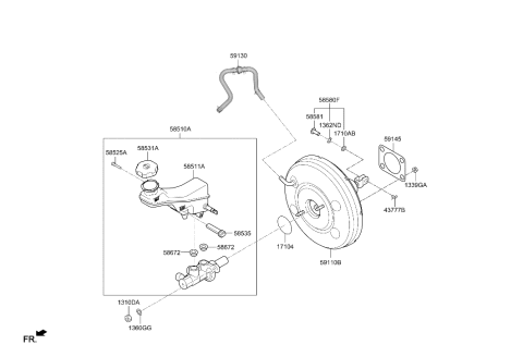 2022 Hyundai Kona N  Hose Assembly-Brake Booster Vacuum Diagram for 59130K2200