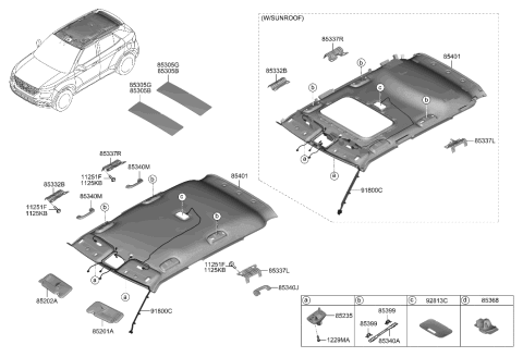 2022 Hyundai Kona N  WIRING ASSY-ROOF Diagram for 91800K2250