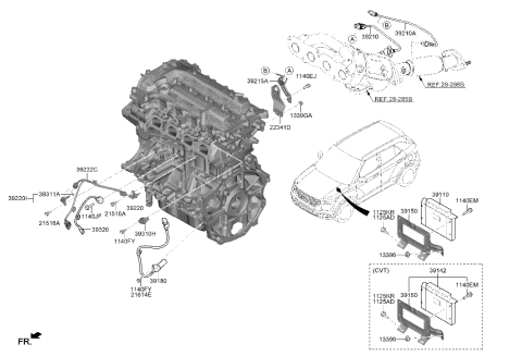 2023 Hyundai Kona Electric  COMPUTER & BRACKET ASSY Diagram for 391002M676